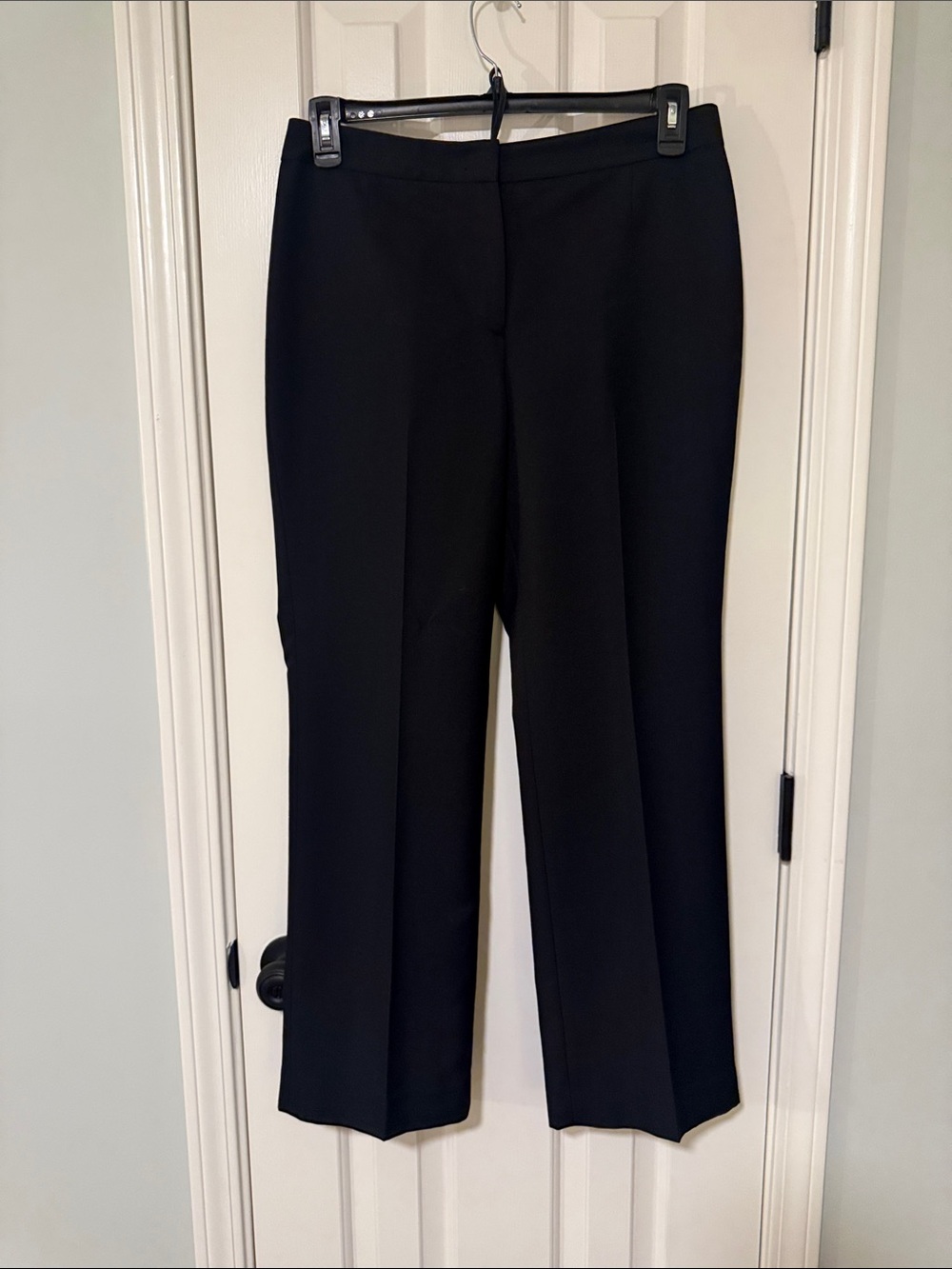 Kasper Black Boot-Cut Dress Pants with Flared Hem